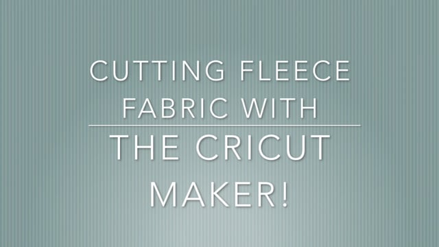 How The Cricut Maker Cuts Fleece! (A Free SVG File for You
